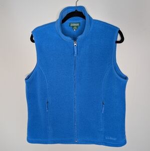 L.L. Bean Blue Fleece Vest sz M